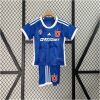 Kids Club Universidad de Chile Home Kit 2024/25 front view of jersey and shorts