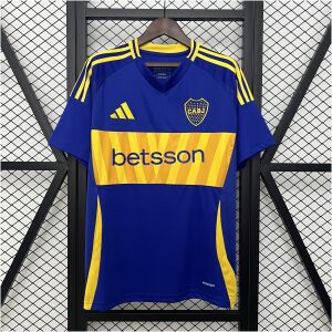 Mens Boca Juniors Home Jersey 2024/25 front view in royal blue and yellow stripe