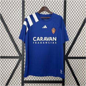 Mens Real Zaragoza blue Retro Home Jersey 1992/93 Mens Real Zaragoza blue Retro Home Jersey 1992/93 front view on display