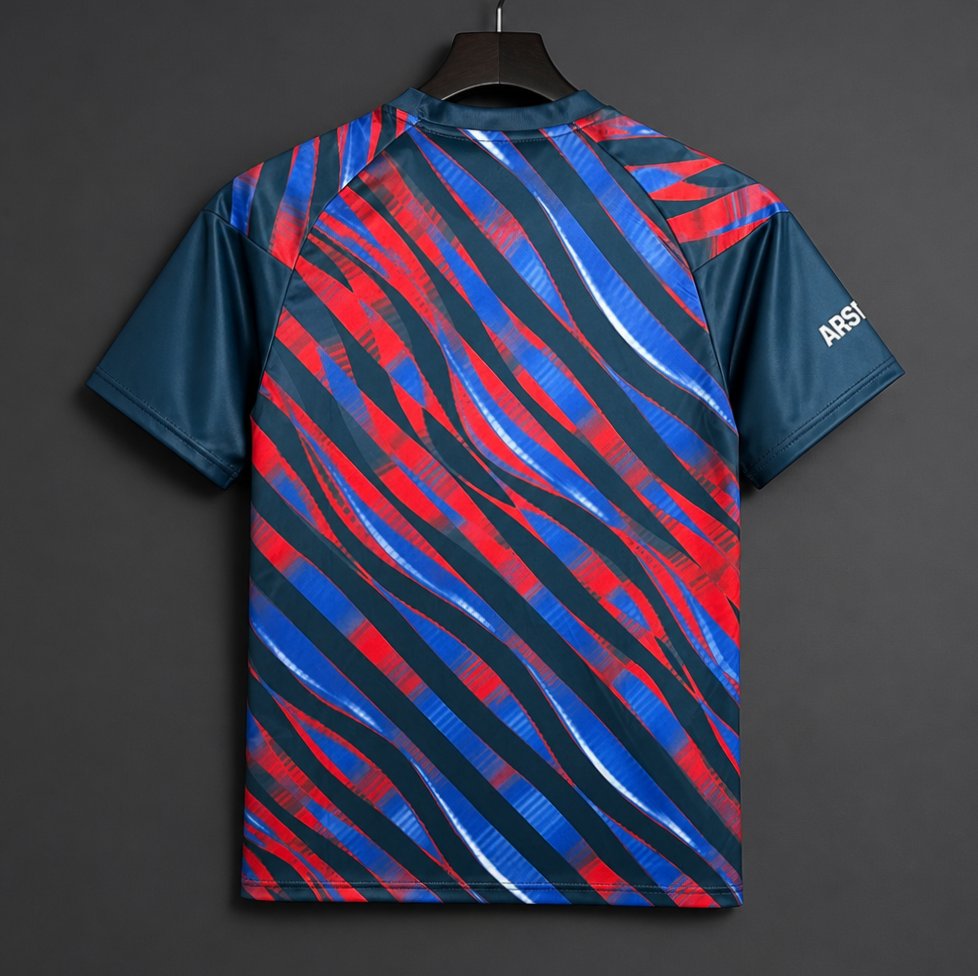 Mens Arsenal Pre-Match Jersey Navy Blue Brushstroke 2026/27 Mens Arsenal Pre-Match Jersey Navy Blue Brushstroke 2026/27