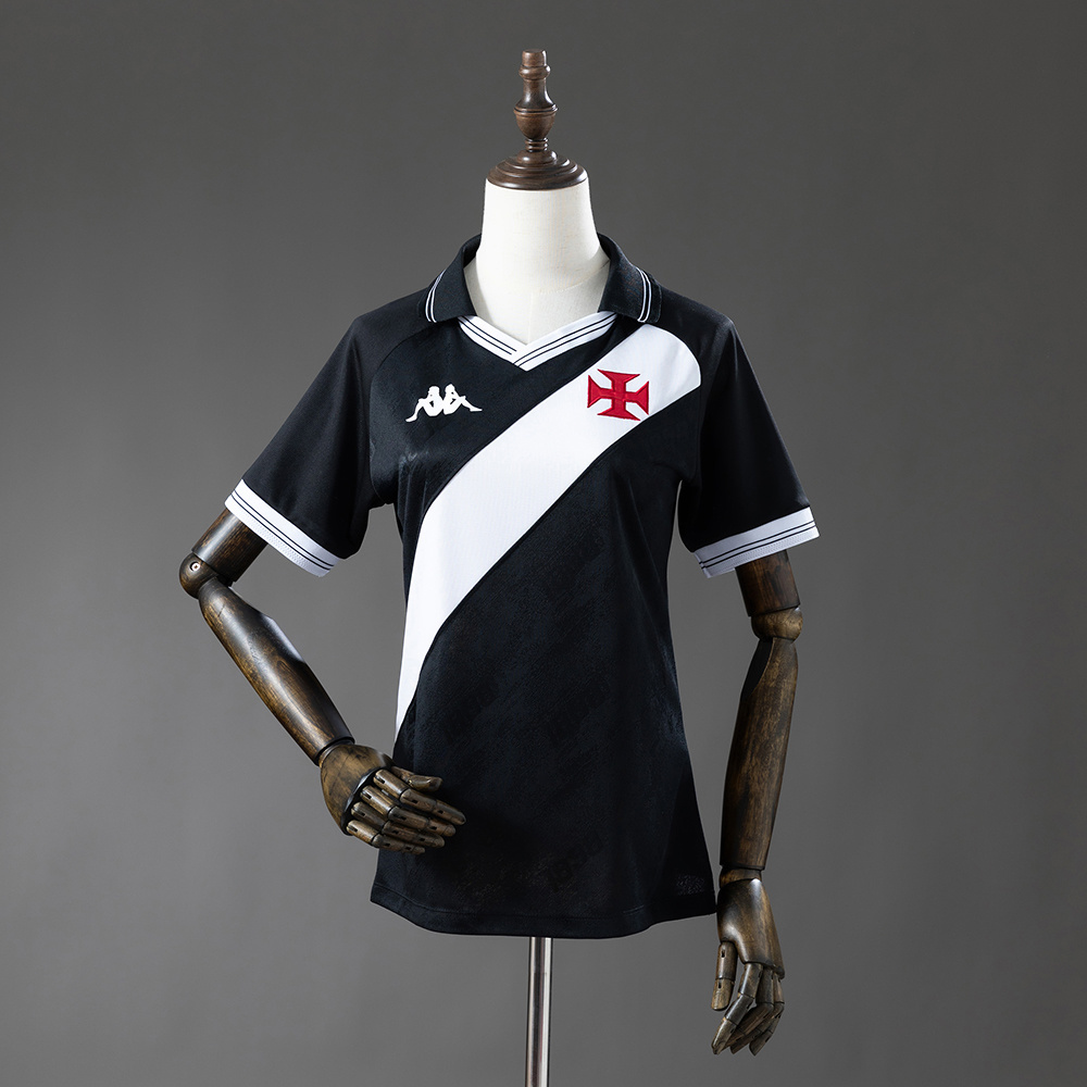 Womens Vasco da Gama Home Jersey 2025/26 Womens Vasco da Gama Home Jersey 2025/26 front view showing black torso and sash