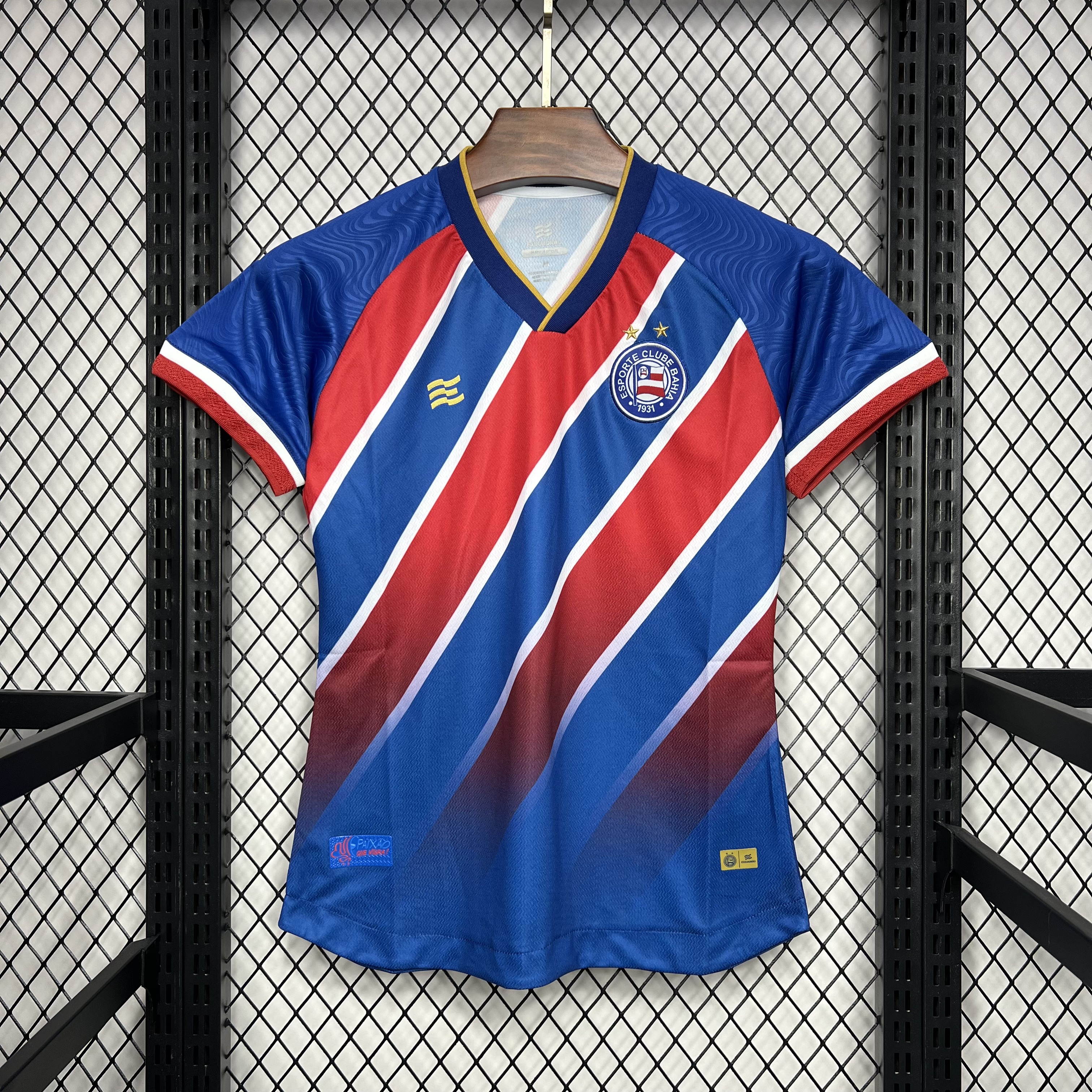 Womens Bahia Away Jersey 2024/25 Womens Bahia Away Jersey 2024/25 front view on display
