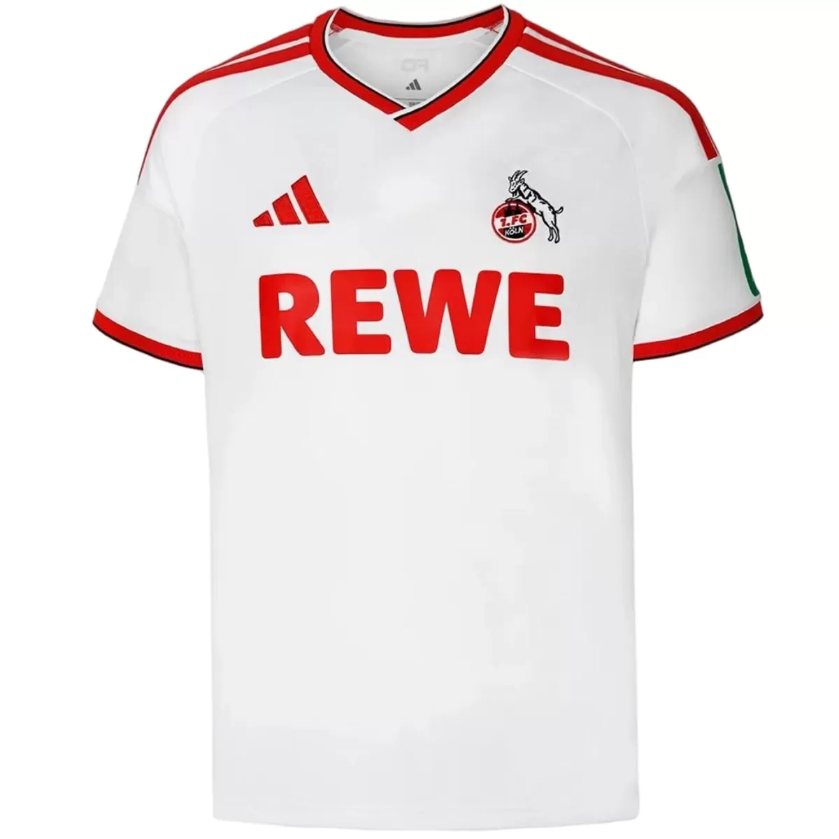Mens FC Cologne Home Jersey 2026/27 Mens FC Cologne Home Jersey 2026/27 white shirt with red accents front view