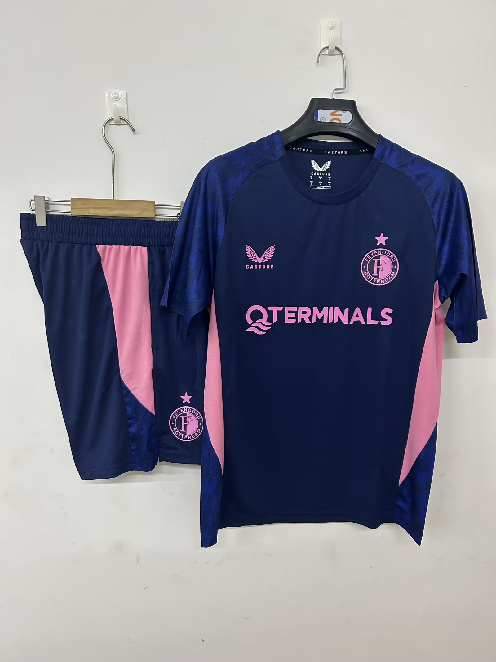 Mens Feyenoord royal blue Training Kit 2025/26 Mens Feyenoord royal blue Training Kit Kit 2025/26 front view on display