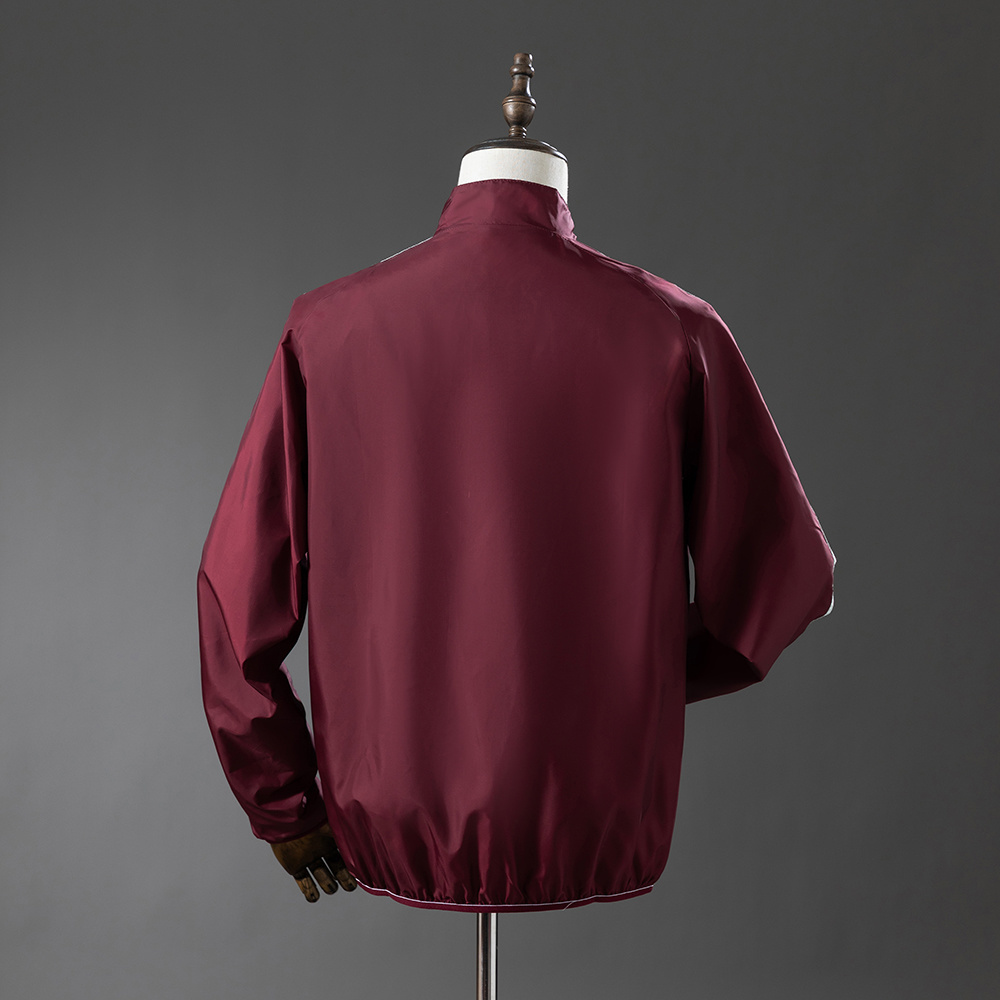 Mens Mexico Trench Coat Reversible Red Windbreaker 2025 Mens Mexico Trench Coat Reversible Red Windbreaker 2025 back view detail