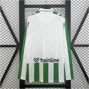 Mens Real Betis Long Sleeve Home Jersey 2024/25 back view detail