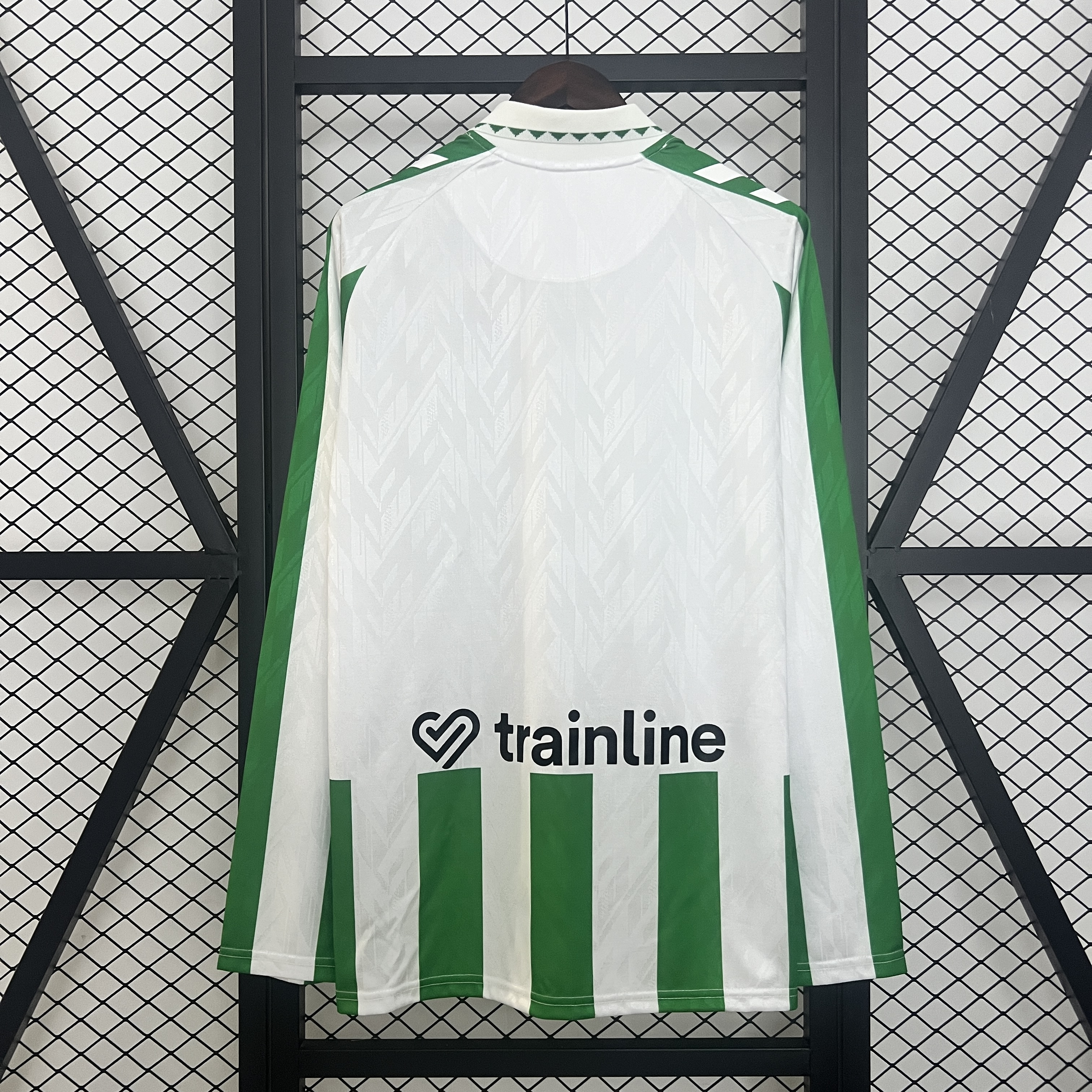 Mens Real Betis Long Sleeve Home Jersey 2024/25 Mens Real Betis Long Sleeve Home Jersey 2024/25 back view detail
