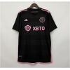Mens Inter Miami Away Jersey 2023/24 black shirt showing pink crest and XBTO sponsor