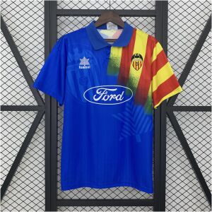 Mens Valencia blue Retro Away Jersey 1995/96 Mens Valencia blue Retro Away Jersey 1995/96 front view on display