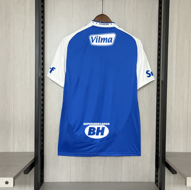 Mens Cruzeiro All Sponsors Home Jersey 2025/26 Mens Cruzeiro All Sponsors Home Jersey 2025/26 back view detail