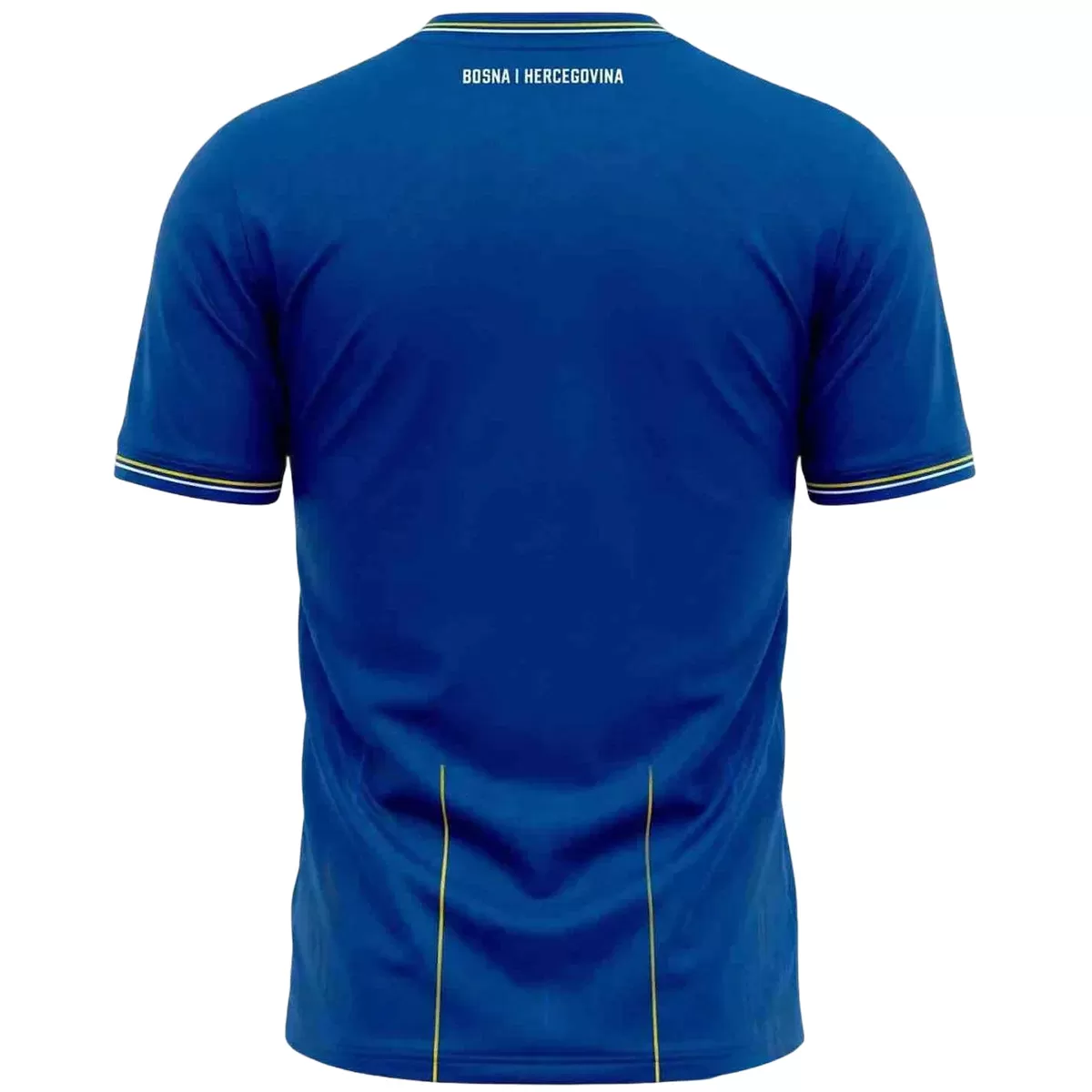 Mens Bosnia and Herzegovina World Cup Home Jersey 2026 Mens Bosnia and Herzegovina World Cup Home Jersey 2026 blue shirt back view with country print