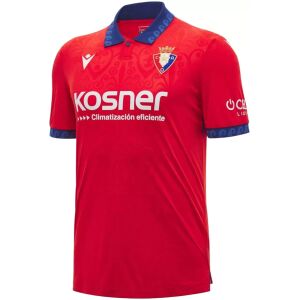 Mens CA Osasuna Home Jersey 2026/27 scarlet red shirt with navy polo collar front view