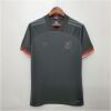 Mens Germany Retro Away Jersey 2020 front view on hanger showing blackout colorway and tricolor cuffs