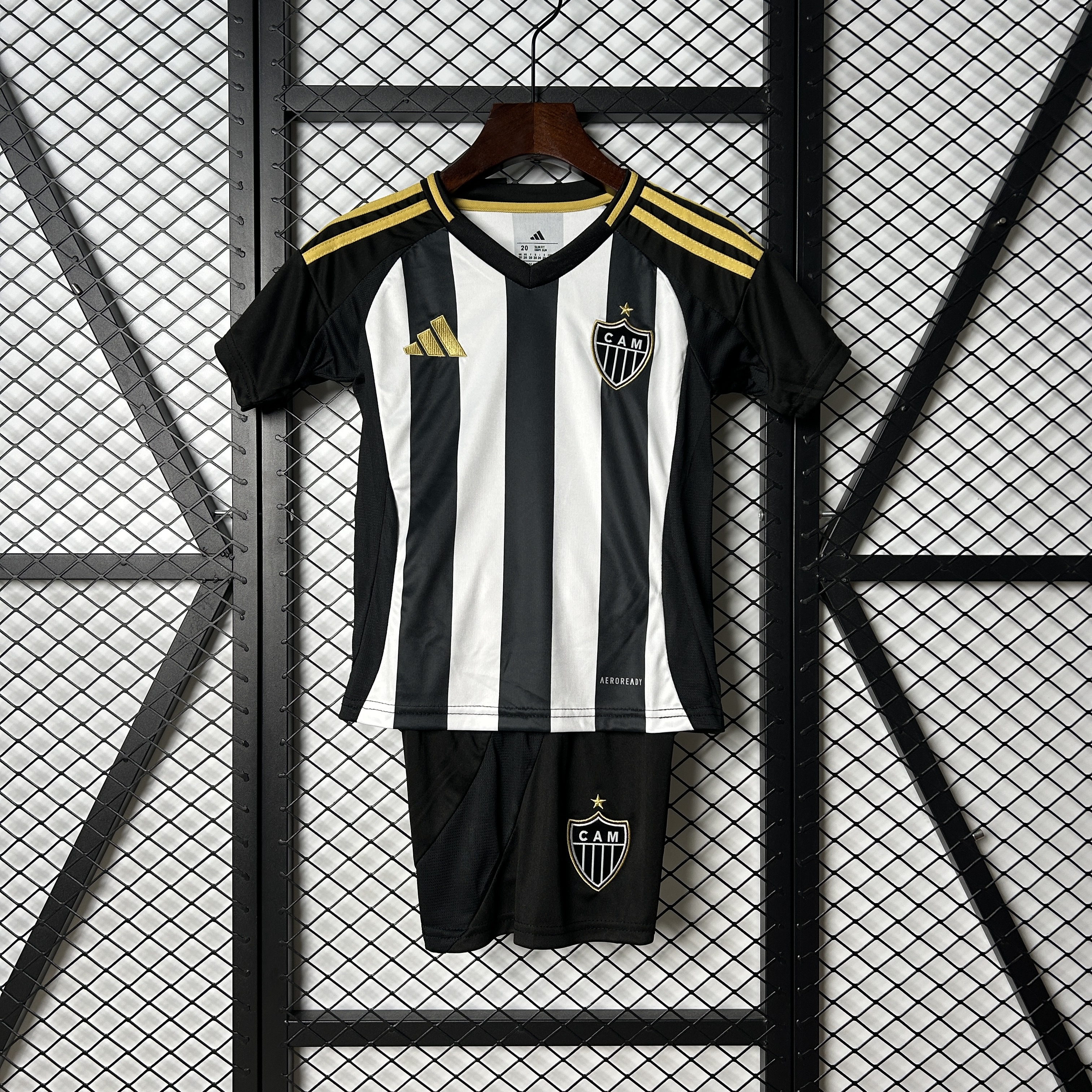 Kids Atletico Mineiro Home Kit 2025/26 Kids Atletico Mineiro Home Kit 2025/26 front view on display