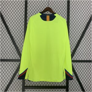 Mens Barcelona Retro Long Sleeve Away Jersey 2005/06 rear view showing matching team styling