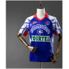 Mens PSG Retro Away Jersey 1992/93 on hanger showing royal blue body with spray pattern sleeves and Commodore branding