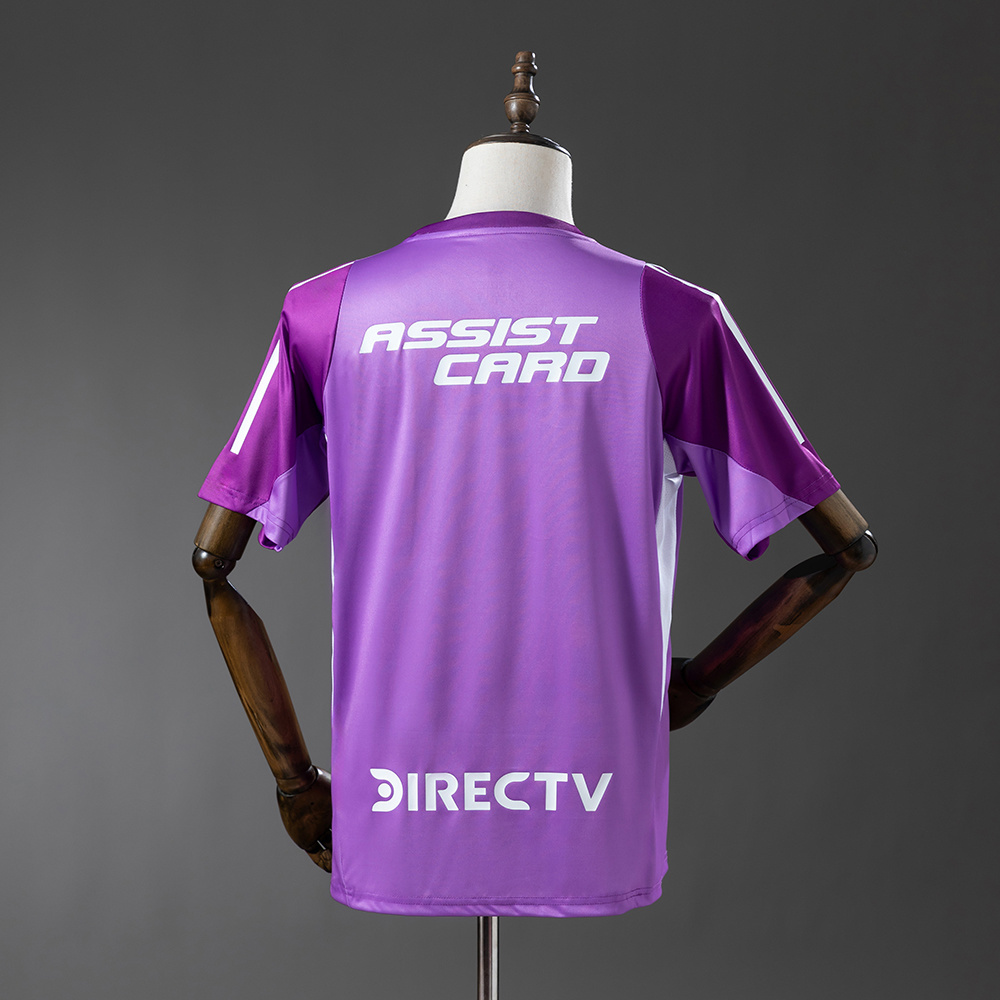 Mens Colo Colo Purple Goalkeeper Jersey 2025/26 Mens Colo Colo Purple Goalkeeper Jersey 2025/26 rear view showing matching team styling