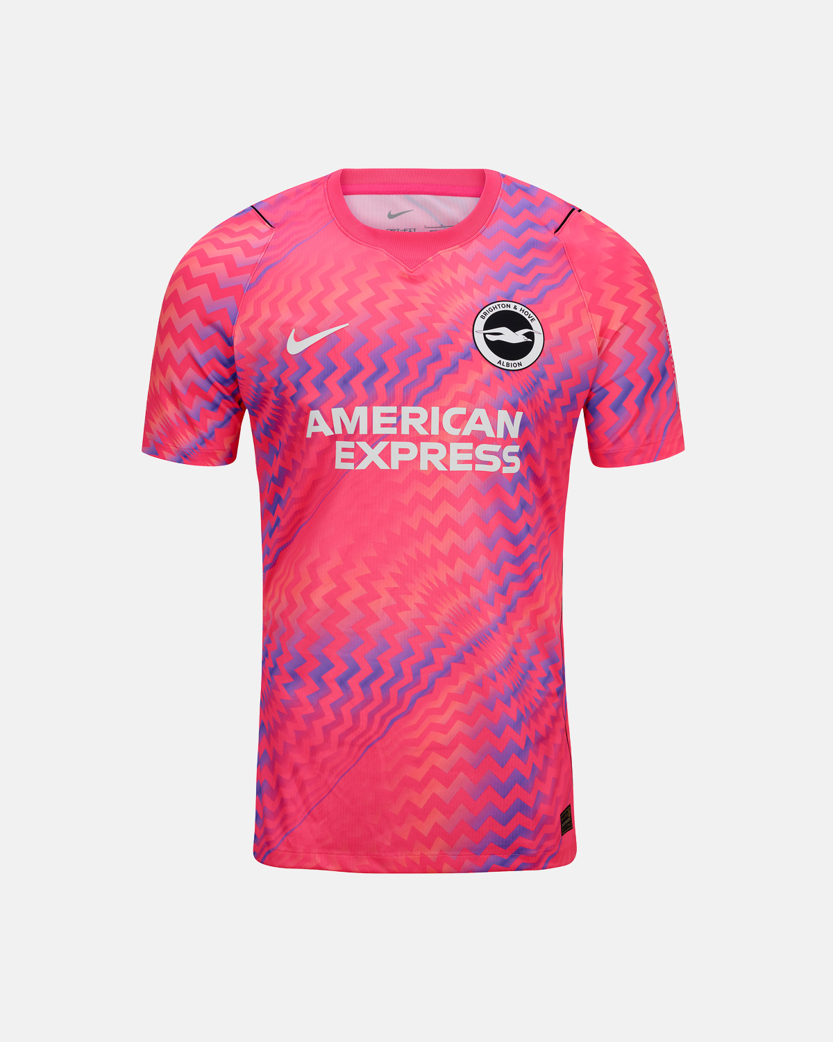 7597 680.jpg Mens Brighton goalkeeper jersey 2026/27 front view with pink zigzag chevron print