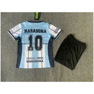 Kids Argentina Maradona Retro Kit 2001 back view detail
