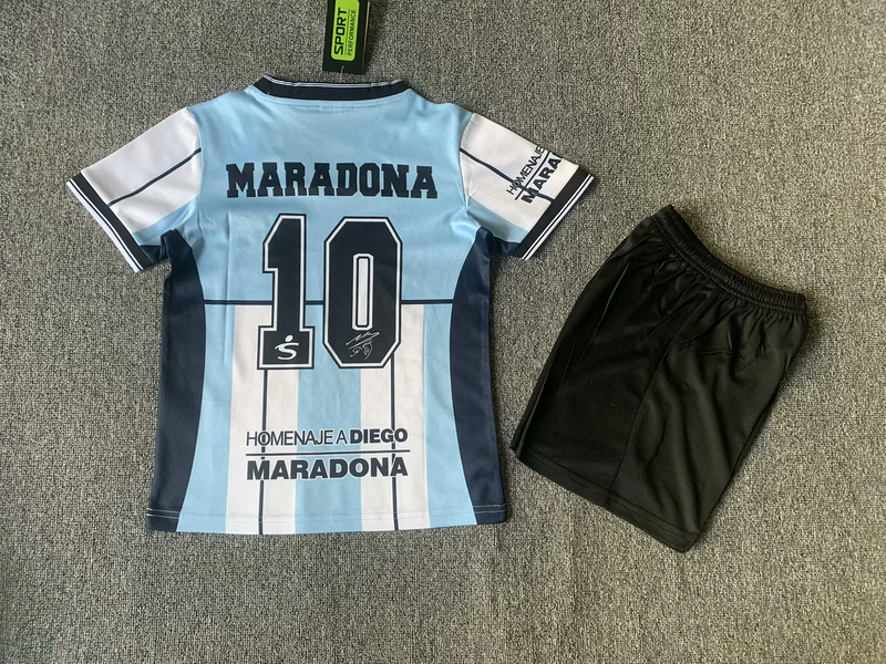 Kids Argentina Maradona Retro Kit 2001 Kids Argentina Maradona Retro Kit 2001 back view detail