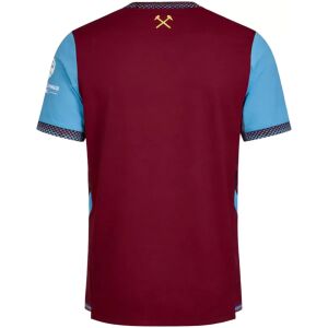 Mens West Ham United Home Jersey 2026/27 claret shirt back view with golden crossed hammers