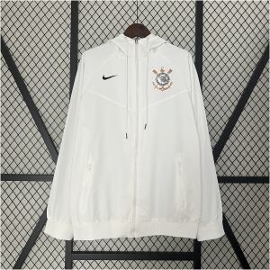 Mens Corinthians White Windbreaker 2024/25 front view on display