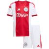 Kids Ajax home kit white and red shirt with Ziggo sponsor front view