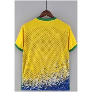 Mens World Cup Brazil Yellow Special Edition Jersey 2022 back view detail