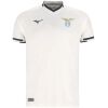 Mens Lazio away jersey 2025/26 front view in white with navy trim