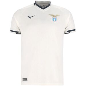 Mens Lazio away jersey 2025/26 front view in white with navy trim