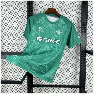 Mens Real Betis Seaweed theme Jersey 2024/25 front view on display