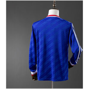 Mens Manchester United Second Retro Long Sleeve Away Jersey 1986/88 back view detail