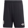 Mens Juventus Third Shorts 2025/26 front view in black with off-white crest