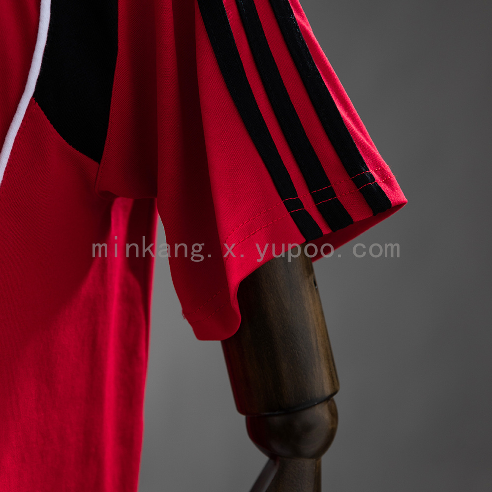 Mens Flamengo Casual Red Jersey 2025/26 Mens Flamengo Casual Red Jersey 2025/26 front view on display