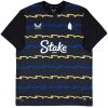 Everton third jersey 2025/26 mens black shirt with blue and yellow stripes front view