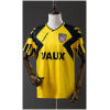 Mens Sunderland Second Retro Away Jersey 1992/93 on mannequin showing yellow body with navy chevrons and VAUX