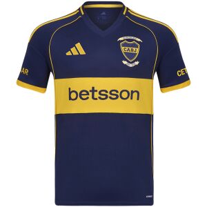 Mens Boca Juniors Home Jersey 2025/26 front view in navy blue and yellow