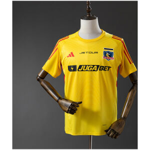 Mens Colo Colo Goalkeeper Jersey 2025/26 front view in bright yellow