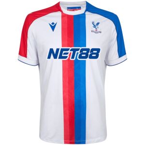 Mens Crystal Palace 2025/26 white third jersey with red and blue stripes front view