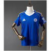 Mens Leicester Game Home Jersey 2025/26 on mannequin showing royal blue body with white V-neck collar and gold trim