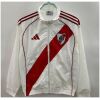 Mens River Plate white Windbreaker 2025/26 front view with red diagonal sash