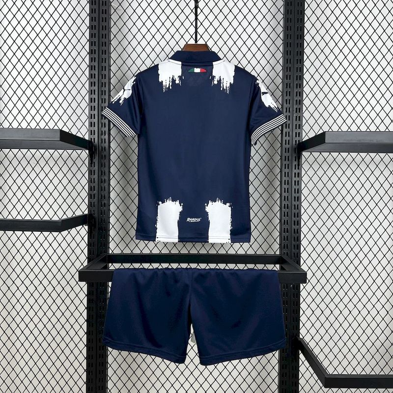 Kids Monterrey Home Kit 2025/26 Kids Monterrey Home Kit 2025/26 rear view of shirt and shorts