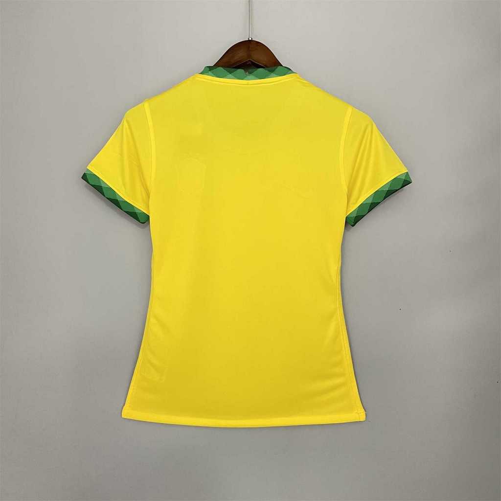Womens Brazil Retro Home Jersey 2021 Womens Brazil Retro Home Jersey 2021 back view detail