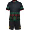 Kids Jamaica World Cup Away Jersey Kit 2026 black shirt back view with Reggae Boyz print