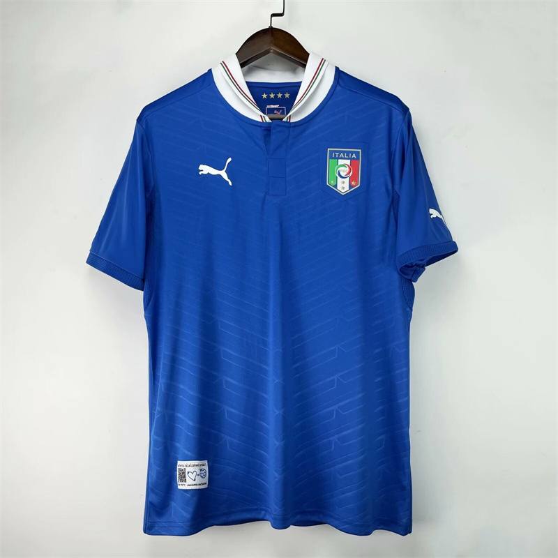 Mens Italy Retro Home Jersey 2012 Mens Italy Retro Home Jersey 2012 front view on hanger