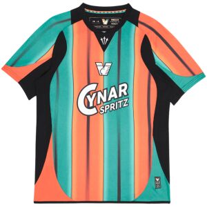 Mens Venezia FC third jersey 2025/26 front view with orange and teal stripes