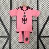 Kids Miami Home Kit 2024/25 front view showing pink shirt and shorts