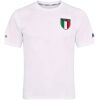 Front view of the Mens Italy World Cup Retro Away Jersey 2002 in white with Italia shield on the chest