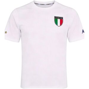 Front view of the Mens Italy World Cup Retro Away Jersey 2002 in white with Italia shield on the chest