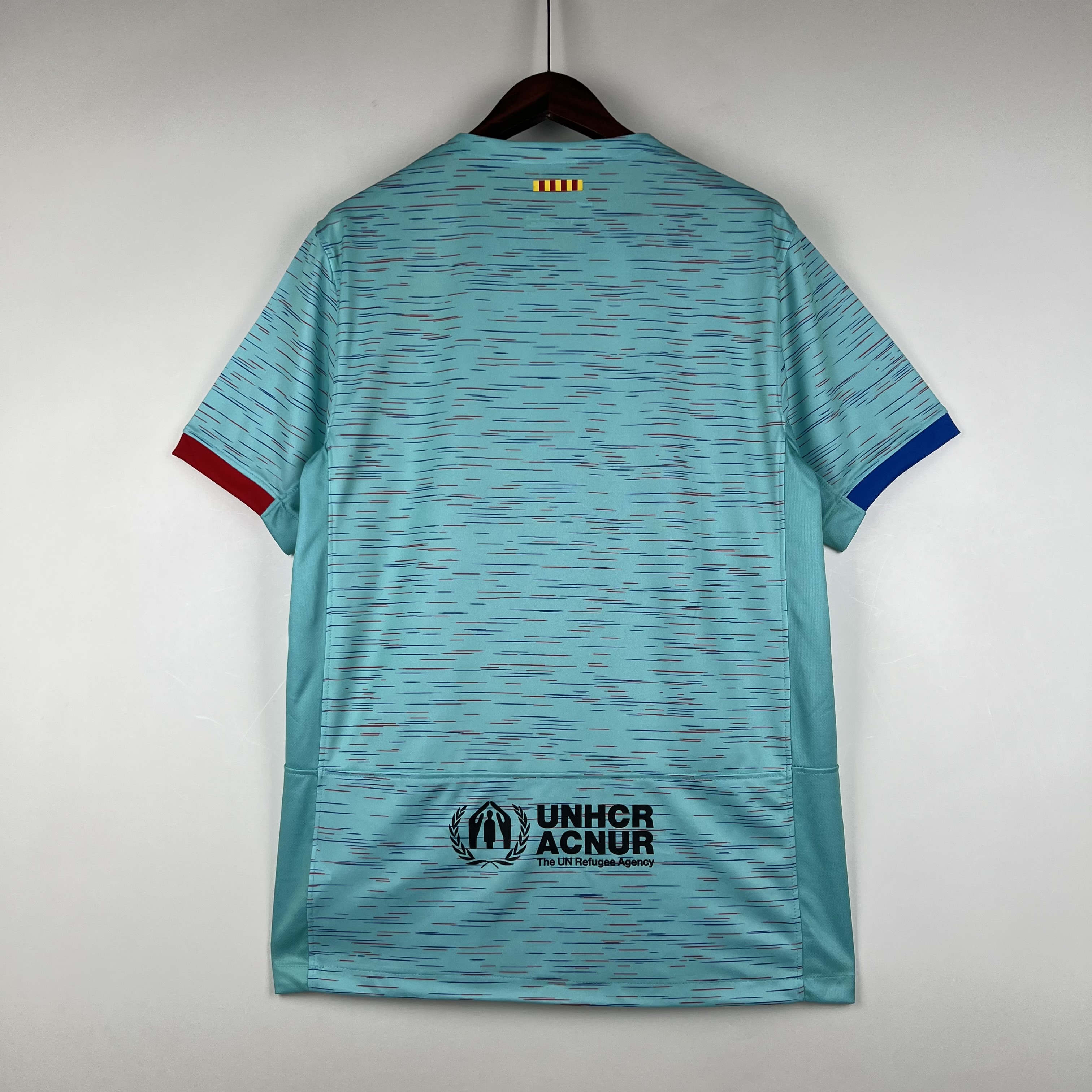 Mens Barcelona Third Jersey 2023/24 Mens Barcelona Third Jersey 2023/24 rear view showing matching team styling